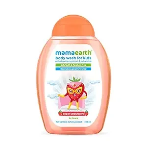 Mamaearth Super Strawberry Body Wash for Kids with Strawberry Oat Protein – 300 ml