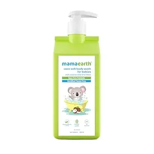 Mamaearth Coco Soft Body Wash For Babies - 400 ml | Infused with Coconut Milk & Turmeric | Tear Free Cleanser, Gently Cleanses Skin & Prevents Infections
