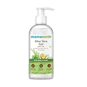 Mamaearth Aloe Vera Gel - 300ml | For Face, with Pure Aloe Vera & Vitamin E for Skin and Hair | All Skin Type
