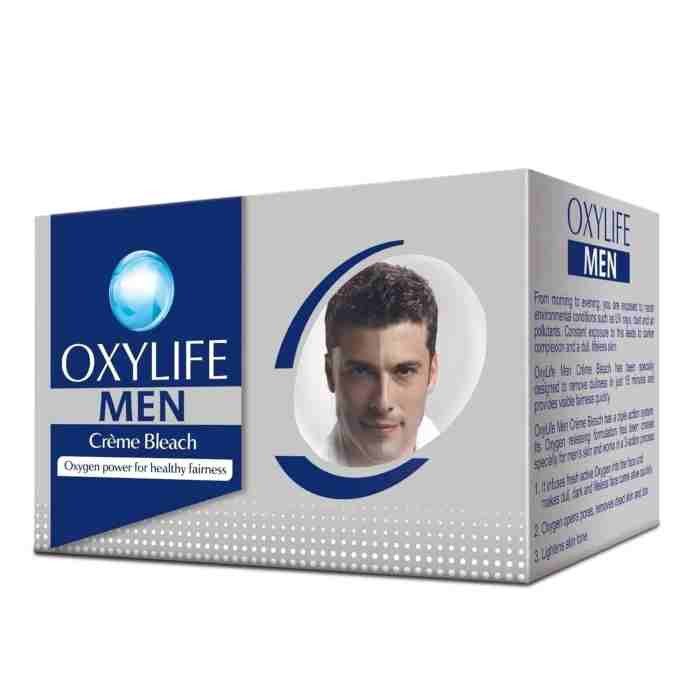 Oxylife Men Crème Bleach - 150g | For All Men Skin Types | Effective Skin Lightening | Removes Tan & Lightens Dark Spots | Instant & Long Lasting...