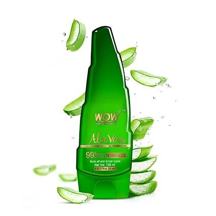 WOW Skin Science 99% Pure Aloe Vera Gel for Face, Skin & Hair - | Ultimate Gel For Glowing Skin | For Both Men and Women