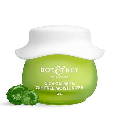 DOT & KEY Cica + Niacinamide Oil-Free Face Moisturizer For Calm, Acne Free Hydrated Skin Fades Acne Scars & Dark Spots, Soothes Redness & Irritation | For Oily, Acne Prone & Sensitive Skin | 60Ml Jar