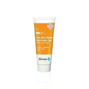 The Derma Co Pure Zinc Matte Sunscreen Gel With Spf 30 For Oily, Sensitive Skin 50g