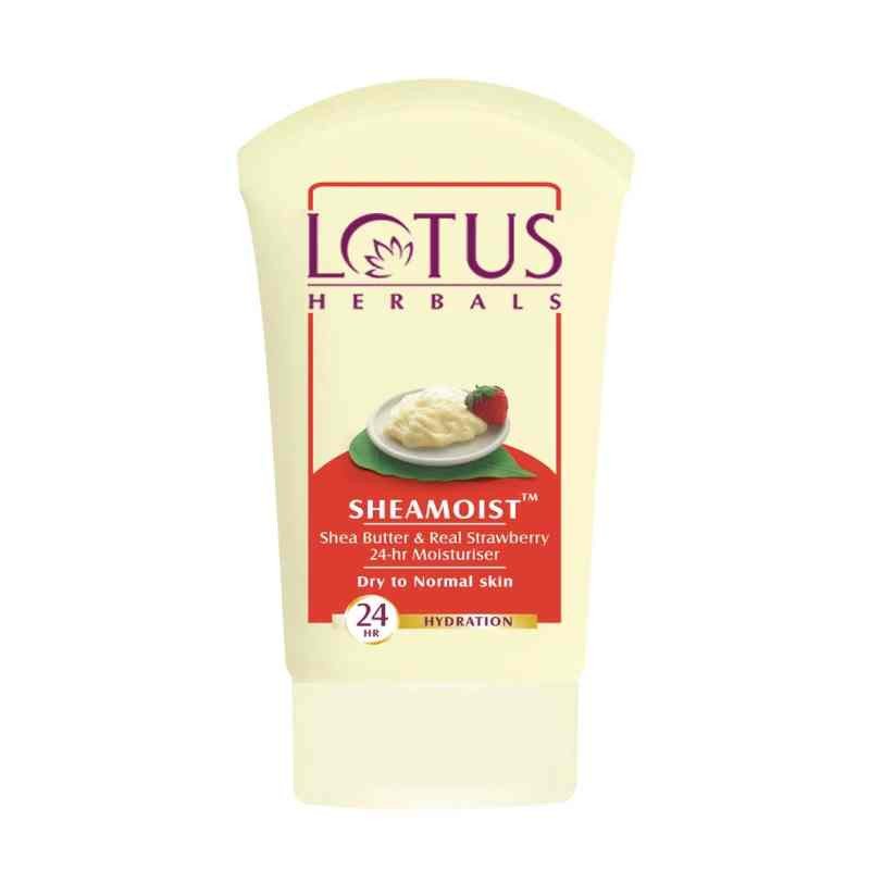 Lotus Herbals Sheamoist Shea Butter And Real Strawberry 24 Hour Moisturiser