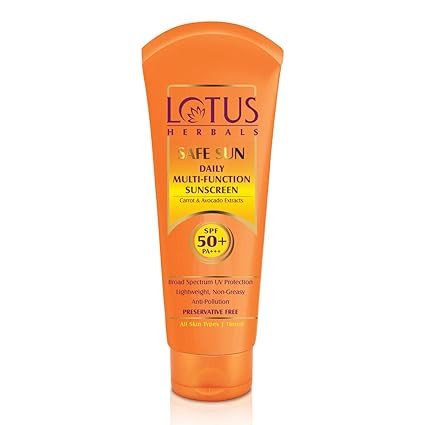 Lotus Herbals Safe Sun Daily Multi-Function Sunscreen Spf 50+ | Pa+++, 60 g
