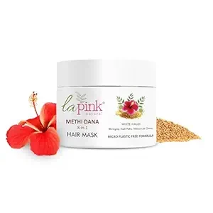 La Pink Methi Dana 8-in-1 Hair Mask with White Haldi for Hair Fall Control & promoting Hair Growth