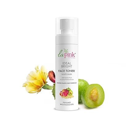 La Pink Ideal Bright Face Toner For Glowing Skin & Pore Tightening For Men and Women | 100% Microplastic Free Formula | For All Skin Type, 100 ML