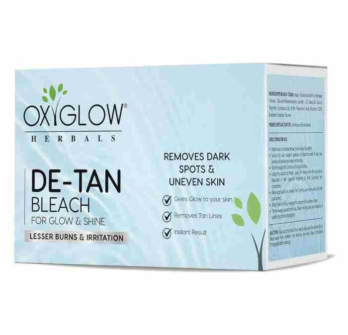 OxyGlow Herbals D-Tan Bleach Cream for Tan Removal,Skin Brightening,Skin Toning & Softening,Moisturization,Remove Dark Spot & Uneven Skin (300G)