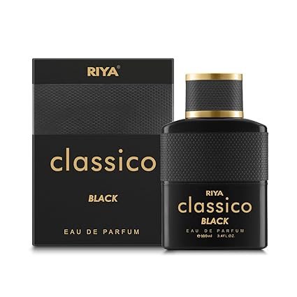 RIYA CLASSICO For Men & Women Eau De Parfum Spray Fruity Amber 100 ML Mild Fragrance Long Lasting Perfume/A timeless scent of self-worth (Classic Black)