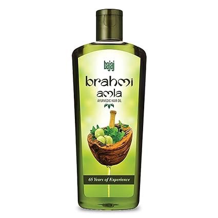 Bajaj Amla Hair Oil for Hair Growth with Brahmi | Ayurvedic Oil for Nourishment, Hairfall Reduction, 400ml