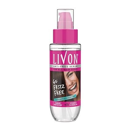 Livon Serum for Women & Men|All Hair Types for Frizz-free, Smooth & Glossy Hair |With Argan Oil & Vitamin E