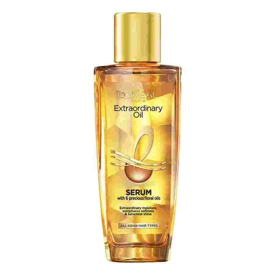 Loreal Paris Serum, Protection and Shine, For Dry, Flyaway & Frizzy Hair, With 6 Rare Flower Oils, Extraordinary Oil