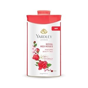 Yardley London Royal Red Roses Perfumed Talc| Fragrant Beauty Talc for Women| Smooth Texture