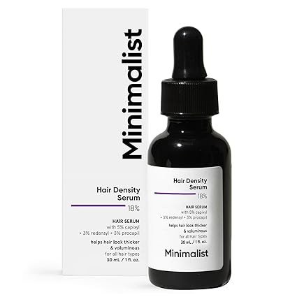 Minimalist Hair Growth Serum With 3% Redensyl, 3% Anagain, 3% Procapil, 5% Capixyl & 4% Baicapil 18% Hair Growth Actives | For Hair Fall Control | For Men & Women | 30 ML