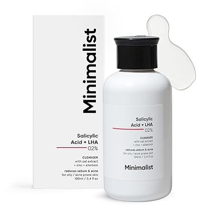 Minimalist 2% Salicylic Acid Face Wash For Oily Skin | Sulphate free, Anti Acne Face Cleanser With LHA & Zinc For Acne or Pimples | For Women & Men | 100 ml