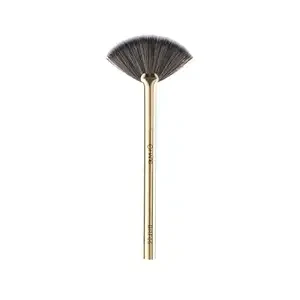 MARS Artist's Arsenal Professional Fan Brush For Face Highlighting | Precise Synthetic Brushes | Feather Soft Touch | Perfect For Highlighting | Luxe Packaging Makeup Brush (Golden)