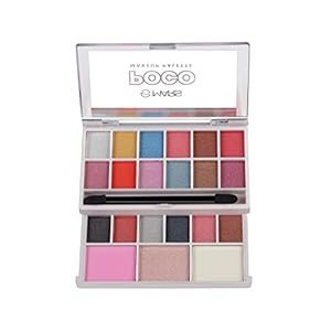 MARS Poco Face Makeup and eyeshadow Palette with Slider Case | Free Applicator | Long Wearing | Highly Pigmented and Easy to Blend | 21 Shades