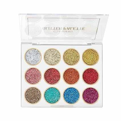MARS 12 Shade Ultra Pigmented Glitter High Shine Shimmery Eyeshadow Palette 12 g