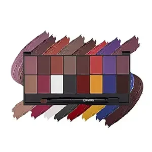 MARS Infinity Lip Palette | Demi Matte | 16 Colors to Infinte Lipstick Colors | Free Spatula cum Applicator (36.0 gm)