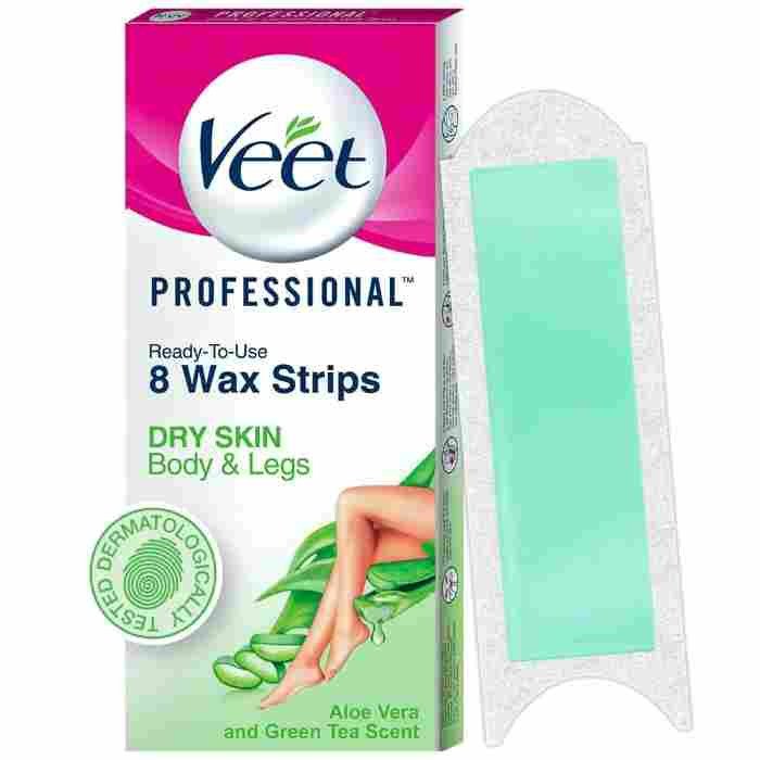 Veet Half Body Waxing Kit for Dry Skin - 8 Strips,For women