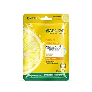 Garnier Skin Naturals, Face Mask, Hydrating, Brightening & Anti-Dark Spots, Bright Complete, 1 pc, 28g