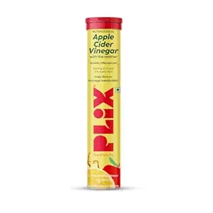 PLIX - THE PLANT FIX Apple Cider Vinegar Effervescent|With Mother ACV|Vitamin B6 & B12|Pack of 1 (Mango),15 Tablets|No Added Sugar|Easy to Carry & Consume