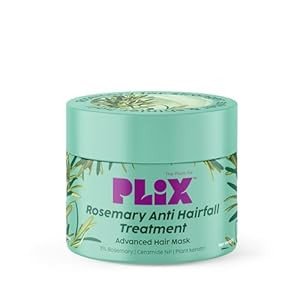 PLIX - THE PLANT FIX Rosemary Anti-Hair Fall Treatment Advanced Hair Mask With 3% Rosemary Extract, Ceramides & Plant Keratin | Hair Mask For Dry And Frizzy Hair| 200 Gram