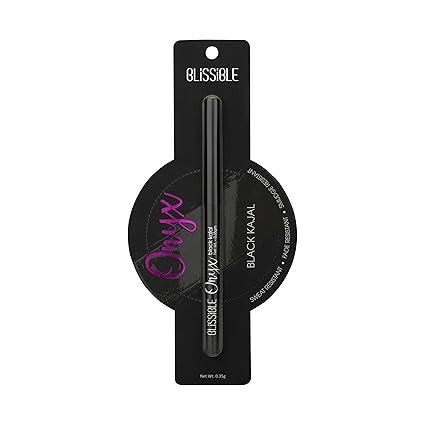 Blissible Onyx One Stroke Smudge-Proof Kajal - Intense Black, Retractable Tip, Long-Lasting, Waterproof Twist-Up Pencil - Up to 18 Hours Stay (0.35 g)