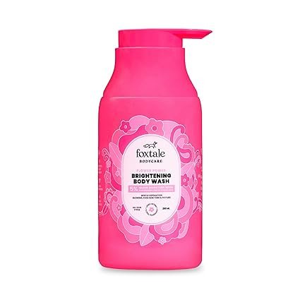 Foxtale De-Tan Brightening Body Wash | Glycolic Acid & Niacinamide for Glowing Skin | Removes Tan & Evens Skin | 6+ hrs odour control | SLS-Free | Body Wash for Women & Men | All Skin Type | 250 ml