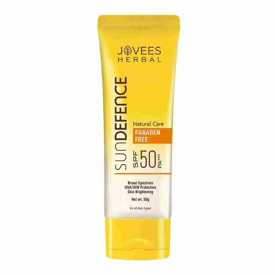 Jovees Herbal Sun Defence Cream SPF 50 | Broad Spectrum PA+++ | UVA/UVB Protection | Lightweight | Quick Absorption | For All Skin Types