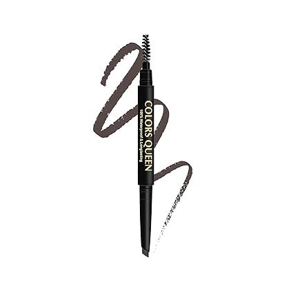 Colors Queen Brow Master Eyebrow Definer Pencil with Spoolie | Natural Looking Brows | Smudge Proof, Waterproof and Long Lasting Eyebrow Pencil 0.4g