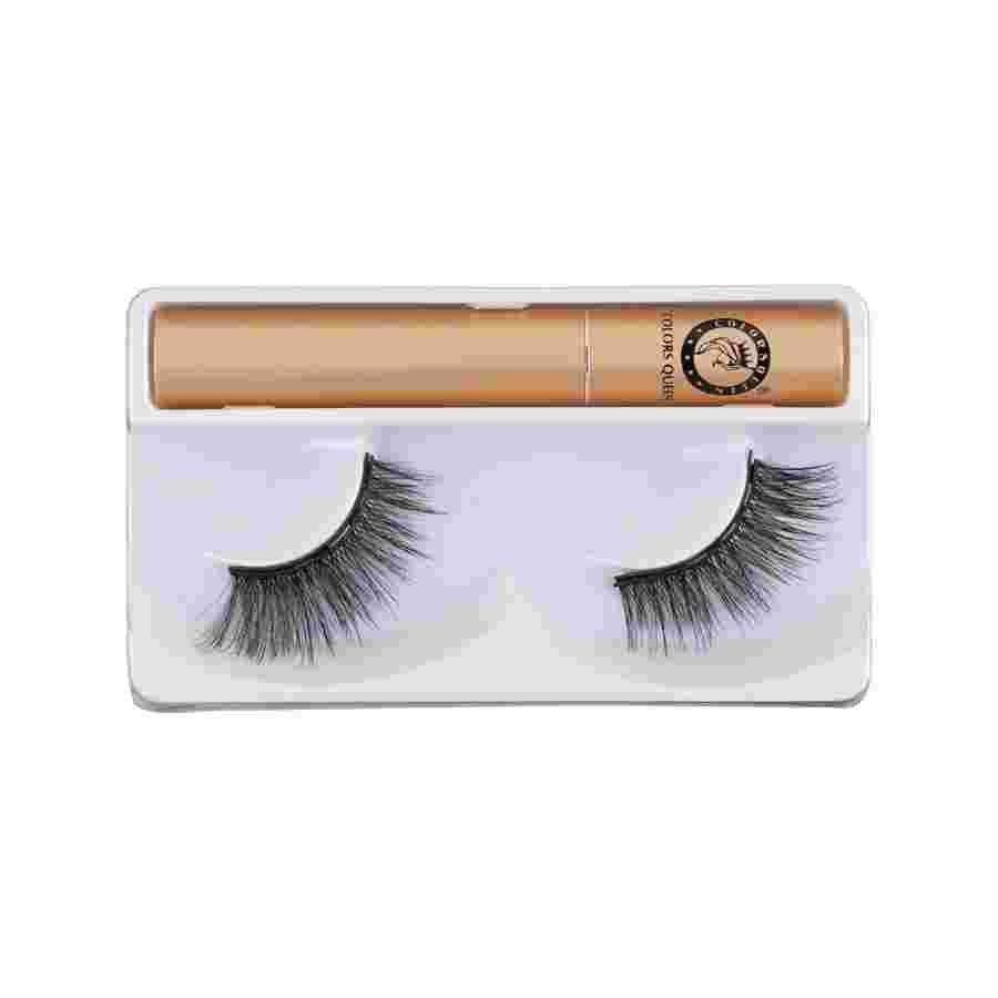 Colors Queen Magnetic Eyeliner Eyelashes for Women | Eye Makeup Lash 5D, Fake Eyelash Long Natural Eyelashes 1 Pair with 5g Eyelash Glue EL08 004