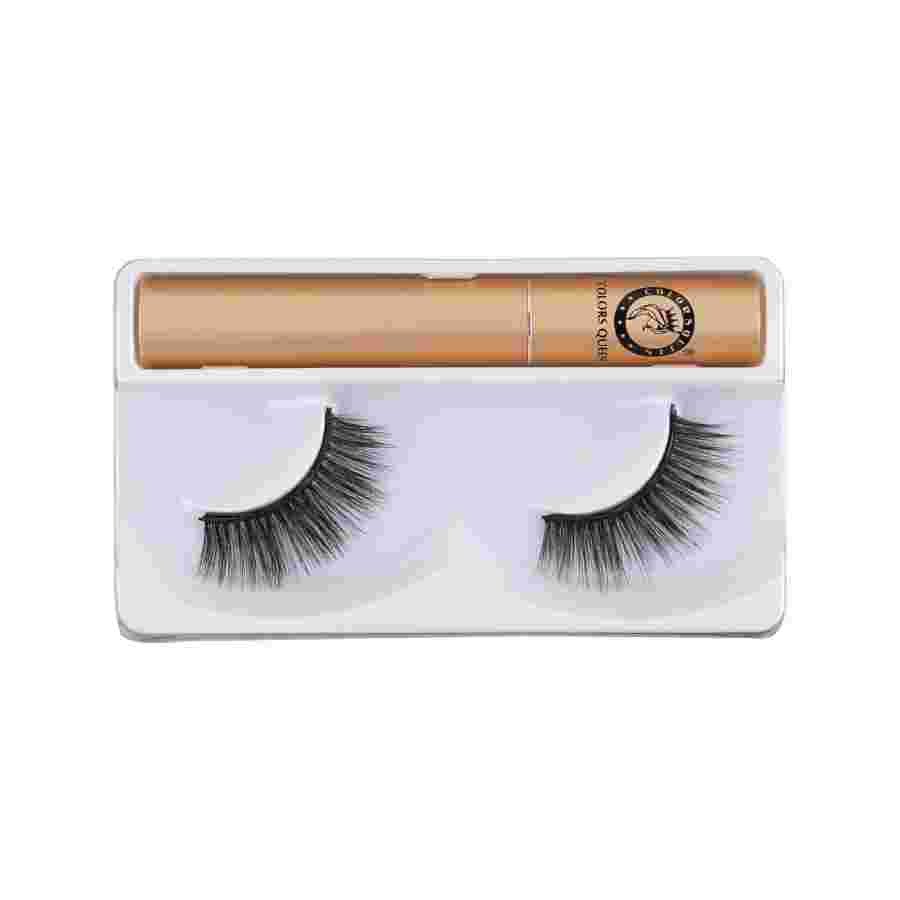 Colors Queen Magnetic Eyeliner Eyelashes for Women | Eye Makeup Lash 5D, Fake Eyelash Long Natural Eyelashes 1 Pair with 5g Eyelash Glue EL08 003