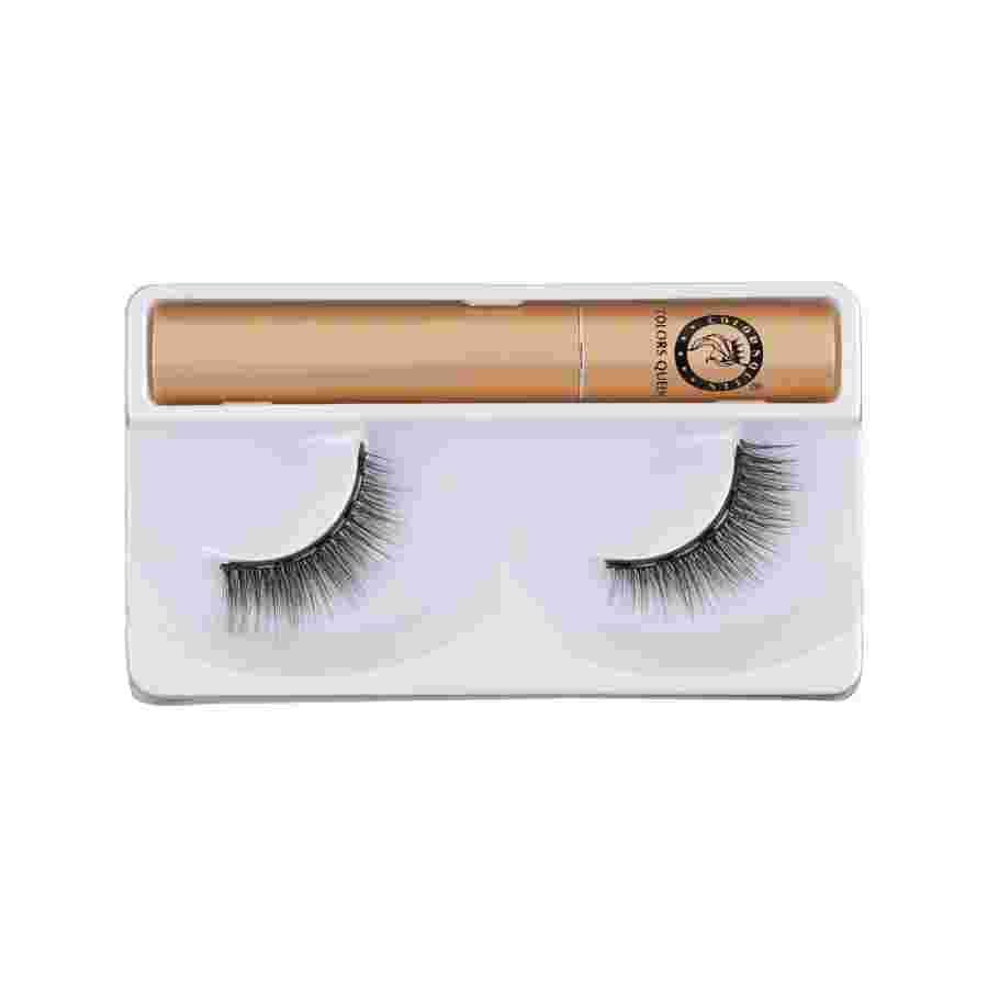 Colors Queen Magnetic Eyeliner Eyelashes for Women | Eye Makeup Lash 5D, Fake Eyelash Long Natural Eyelashes 1 Pair with 5g Eyelash Glue EL08 001