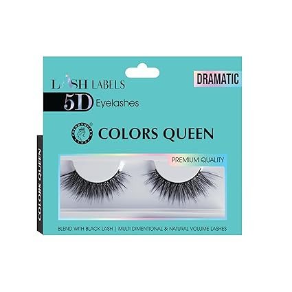 Colors Queen Lash Labels 5D Eyelashes for Women (Dramatic)