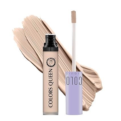 Colors Queen Conceal & Reveal Liquid Concealer 6g | Lightweight, Long Lasting Concealer with Matte Finish | Waterproof Liquid Concealer for Face Makeup with Jojoba Seed Oil