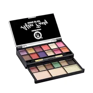 Colors Queen After Party Makeup Kit with 18 Shimmery Eyeshadows, 2 Compact Powder, 1 Highlighter& 1 Applicator | Long Wearing, Easily Blendable Makeup Kit for Women