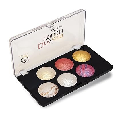Colors Queen Dream Touch Blusher & Highlighter Palette | Shimmery Finish, Highly Pigmented & Blendable Shades | Lightweight & Long Lasting Multicolour Blusher Palette for Face Makeup 18g