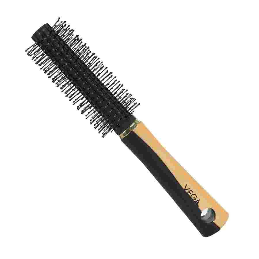 Vega Round Hair Brush (India's No.1* Hair Brush Brand) For Adding Curls, Volume & Waves In Hairs| Men and Women| All Hair Types Color May Vary E12 RB