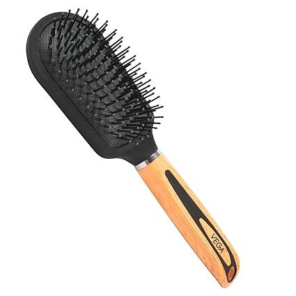 Vega Cushioned Hair Brush (India's No.1* Hair Brush Brand) For Men & Women, All Hair Types E2 CB