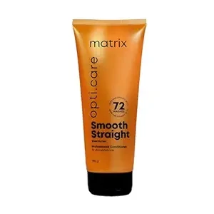 Matrix Opti Care Smooth Straight Professional Conditioner for Ultra Smooth Intensely Moisturized Hair with Shea Butter, Paraben Free, 196g