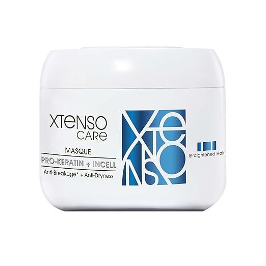 Loréal Professionnel Xtenso Care Masque for Frizz-Free, Smooth & Manageable Hair 196gms | Enriched with Pro Keratin & Incell | For Men & Women | Unruly, Unmanageable Hair