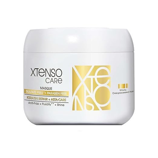 Loréal Professionnel Xtenso Care Sulfate-free* Masque | For all hair types | Gently cleanses, controls frizz and adds shine | With Keratin Repair and Asta-Care *without sulfate surfactants