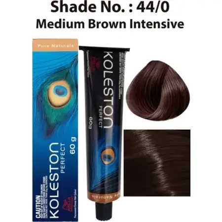 Wella Professionals Koleston Perfect Pure Naturals Hair Color 44/0 Colorant Tube 60g , Medium Brown Intensive