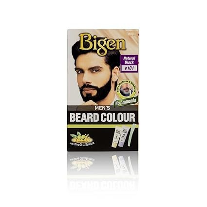 Bigen Mens Beard Colour Natural Black B101 No Ammonia