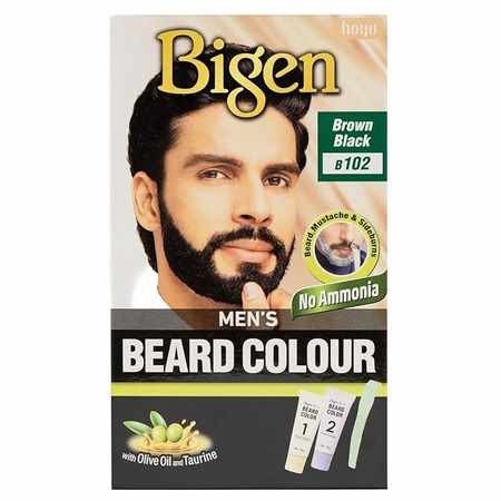 Bigen Men's No Ammonia Beard Color, 40g - Brownish Black B102 (Pack of 1)