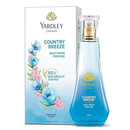 Yardley London Country Breeze Perfume| Floral Fruity Scent| 90% Naturally Derived| Verbena & Tulips Perfume Spray For Women