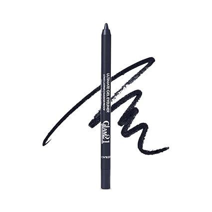Glam21 Gel Eyeliner Long Lasting Kajal | Smudge Proof | Highly Pigmented | Intense Black With Matte Finish |Create Unlimited Looks|Glides Smoothly | Waterproof | 1.5 gm