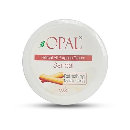 OPAL Sandalwood Herbal All Purpose Cream for Deep Nourishing & Refreshing Moisturizing Cream - Hydrating & Revitalizing Skin Care Cream All Skin Types - 500gm