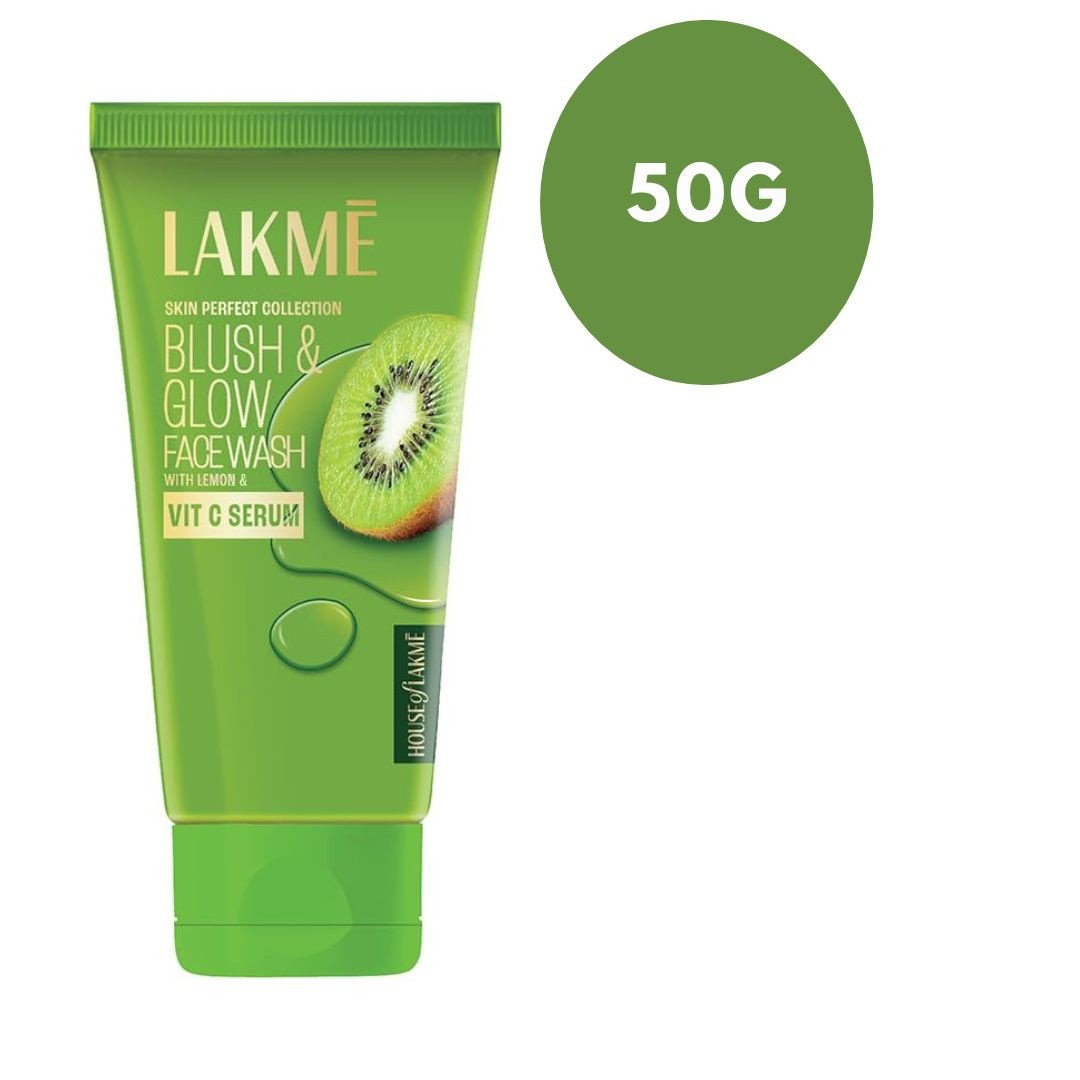 LAKMÉ Blush & Glow Exfoliating Face Wash With Vitamin C Serum, Refreshing And Gentle Facewash With Kiwi Fruit Extracts Gel